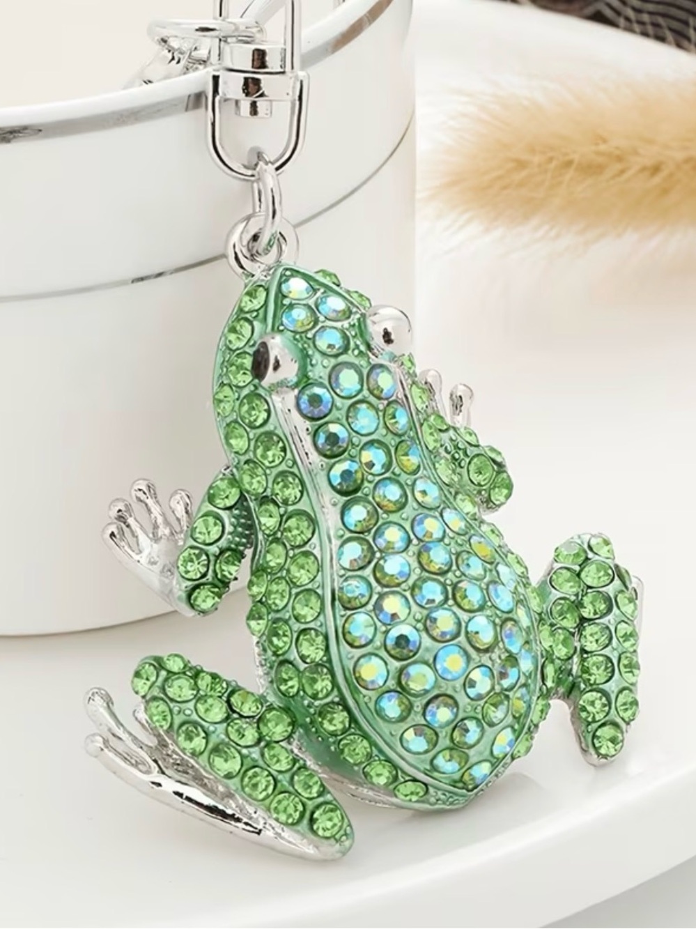 Choose One: $13 Rhinestone Frog Keychains - Picture 2 of 6